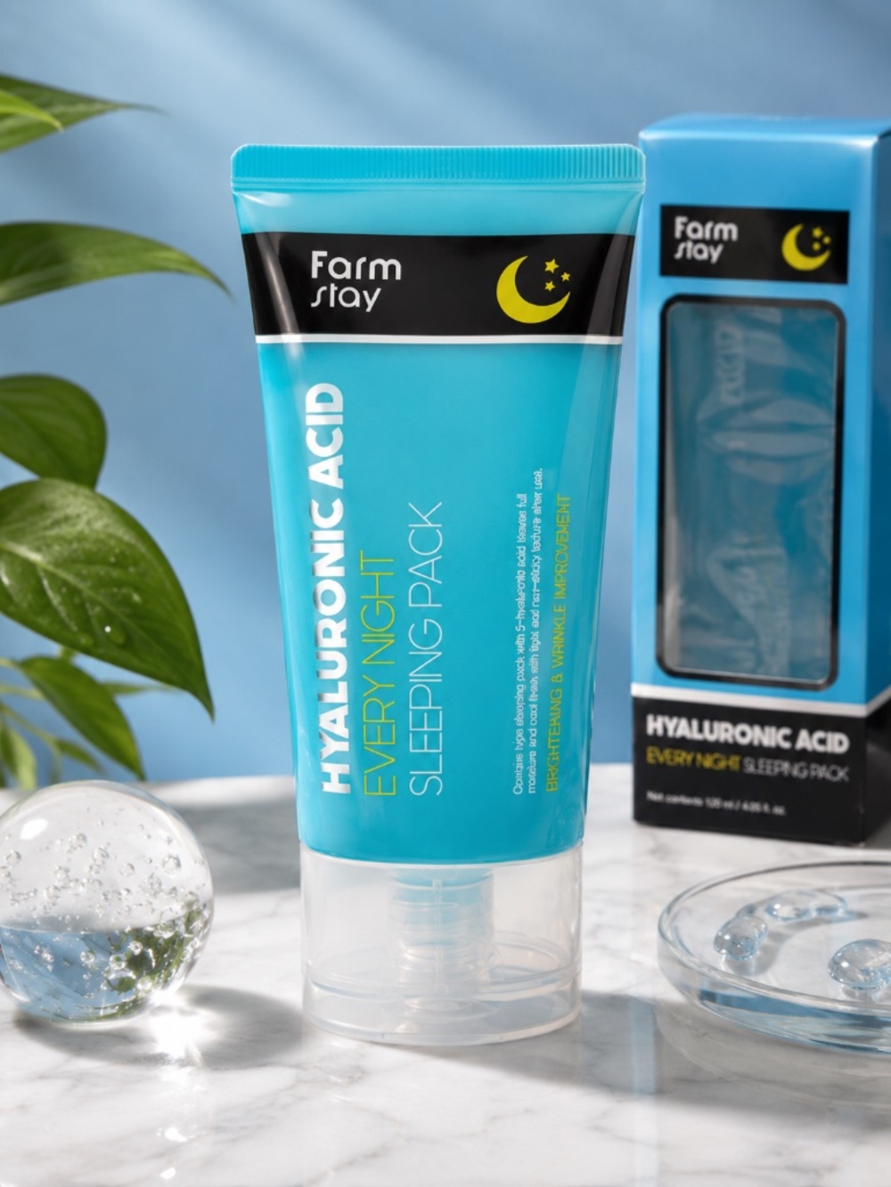 New FARMSTAY Hyaluronic Acid Every Night Sleeping Pack 120ml K-Beauty